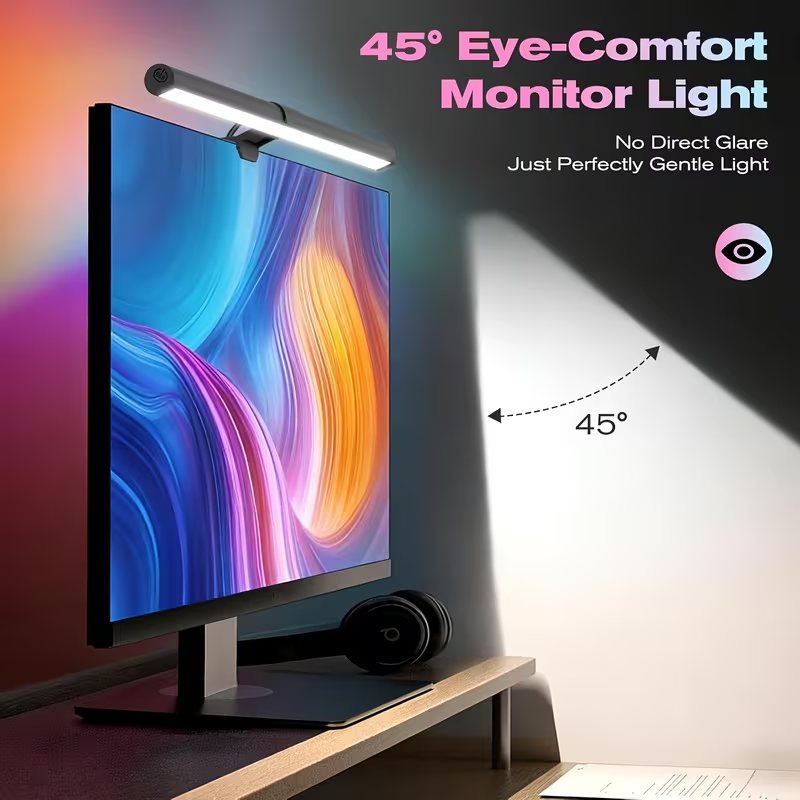 Monitor Light Bar - ไฟ LED สำหรับหน้าจอคอมพิวเตอร์แบบใช้พลังงาน USB, โคมไฟแขวนหน้าจอเปลี่ยนสี RGB,