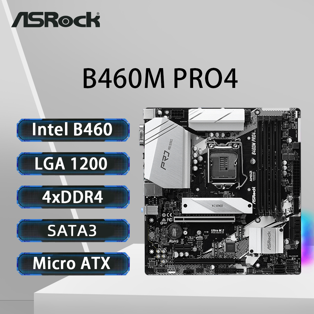 Intel Cpu Core I5 - ASRock B460M PRO4 เมนบอร์ดLGA 1200 สนับสนุน