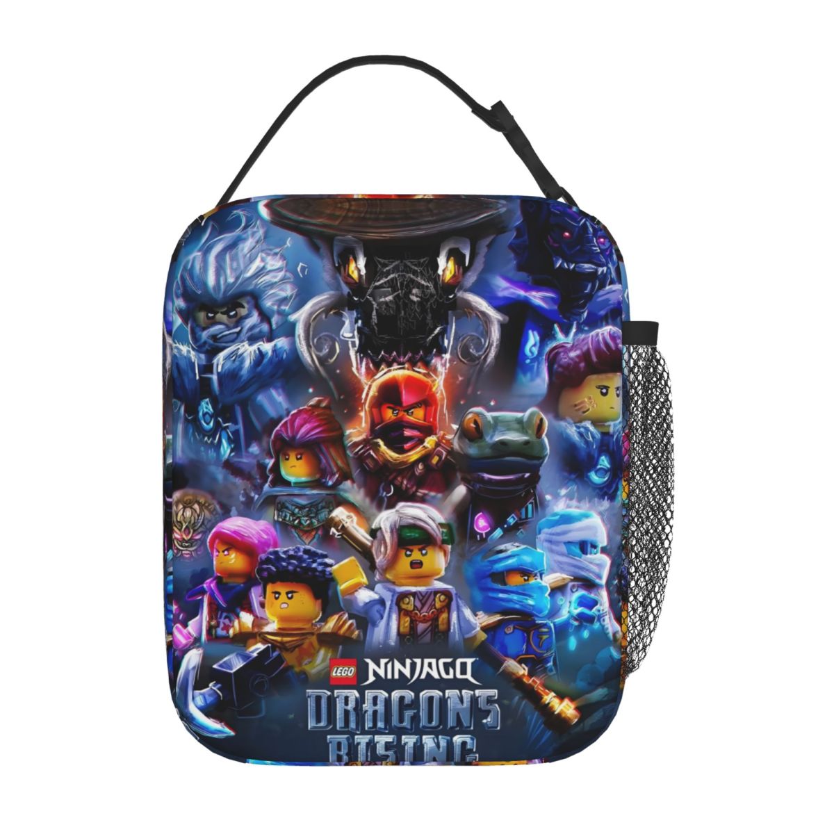 Tech Accessories Organizer - กล่องอาหารกลางวันแบบใช้ซ้ำได้ทีมฮีโร่ N-Ninjagos แบบกำหนดเอง กระเป๋าใส่อาหารกลางวันแบบมีฉนวนเก็บความร้อนสำหรับเกมอนิเมะอเนกประสงค์ สำหรับทำงานในสำนักงาน