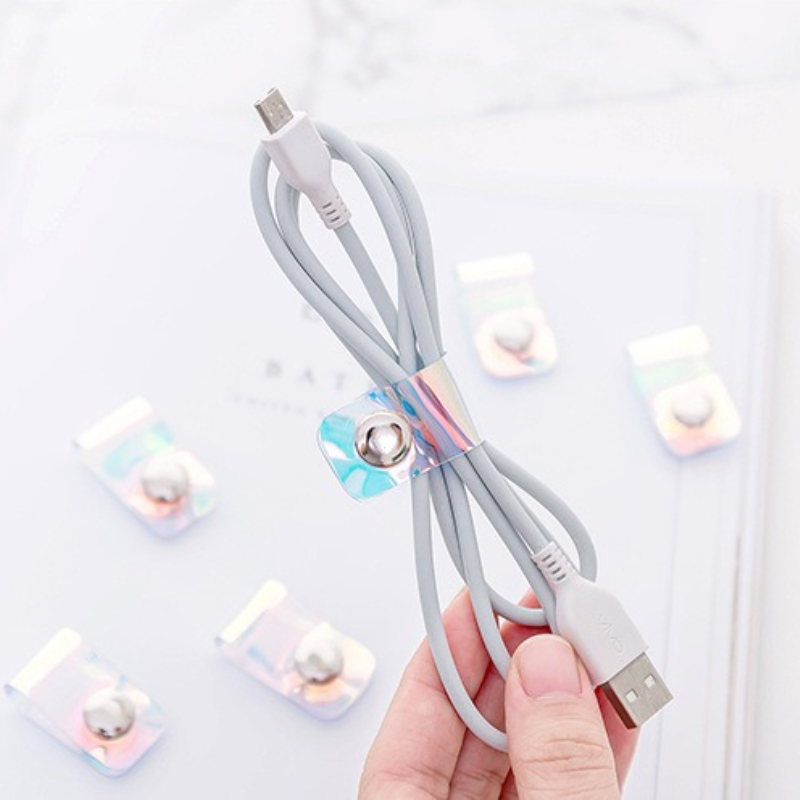 Travel Cable Organizer - 5 ชิ้น INS เลเซอร์ PVC Starp