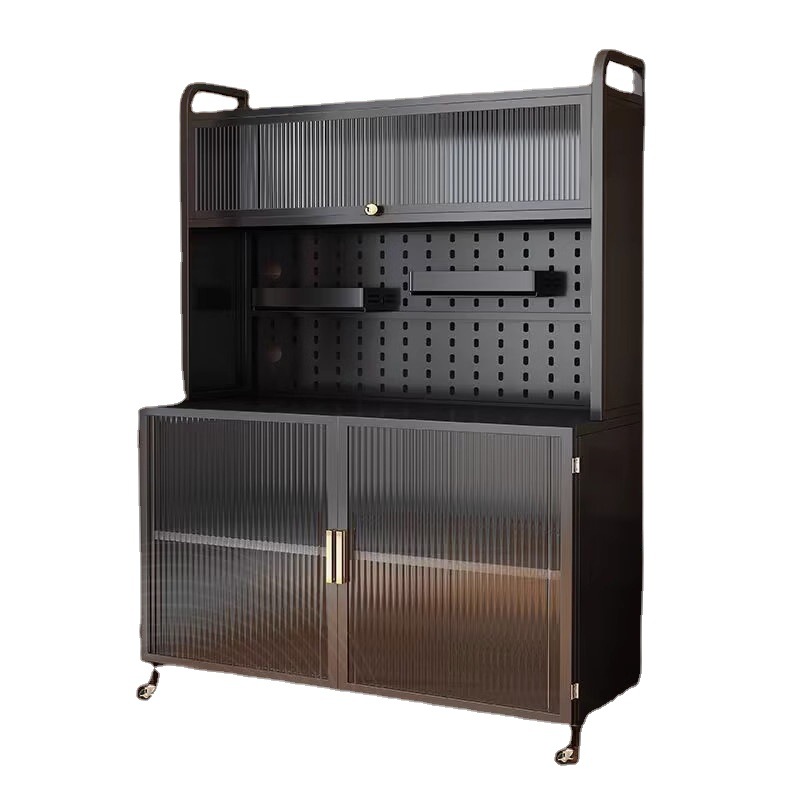 Tech Accessories Organizer - Multi-Layerโลหะห้องครัวRackชั้นยืนOrganizerตู้เตาอบไมโครเวฟอเนกประสงค์ตู้Sideboard