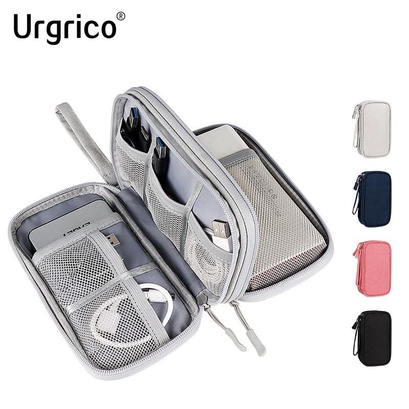 Travel Cable Organizer - กระเป๋าเครื่องสำอางอเนกประสงค์ กระเป๋าเก็บสายชาร์จและอุปกรณ์เสริมหูฟัง กระเป๋ากันน้ำแบบพกพา กระเป๋าจัดเก็บสำหรับเดินทาง