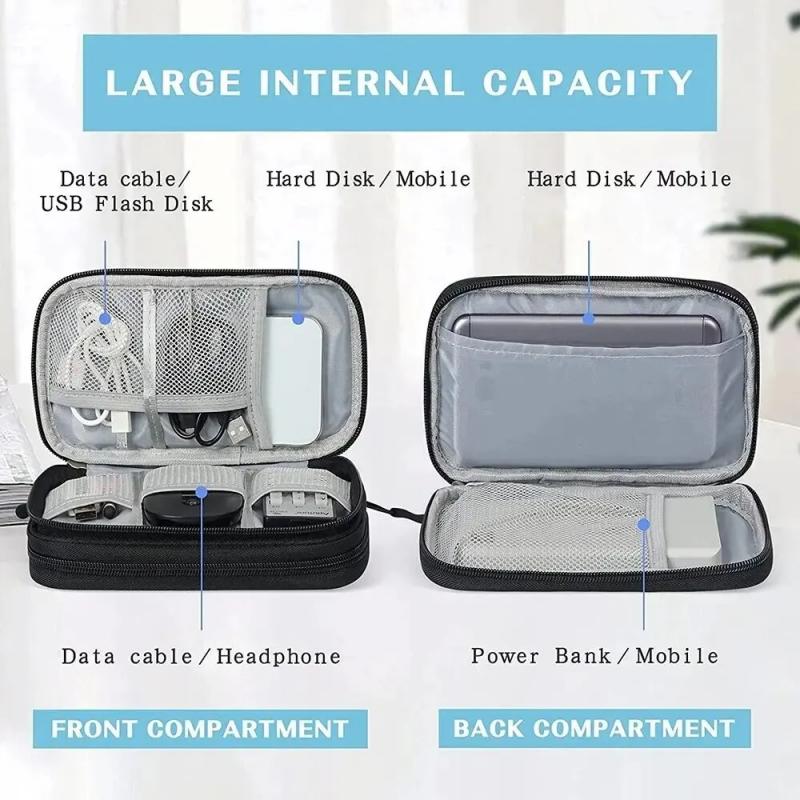 1 ชิ้น สีเทา/สีดำ/สีชมพู/สีกรม - Travel Cable Organizer บทวิจารณ์และราคา