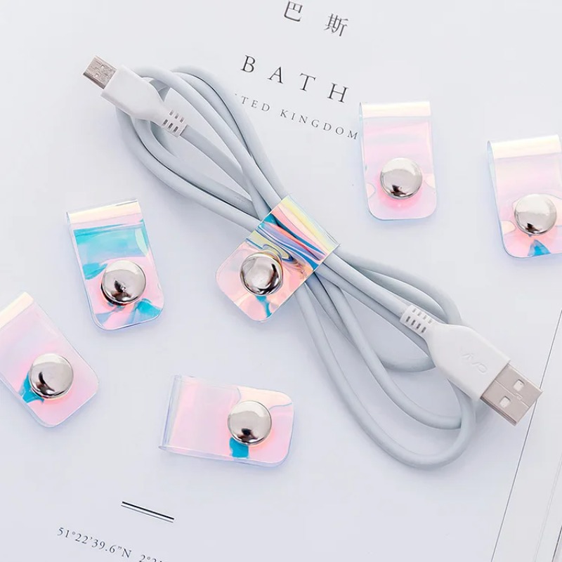 5 ชิ้น INS เลเซอร์ PVC Starp D - Travel Cable Organizer บทวิจารณ์และราคา