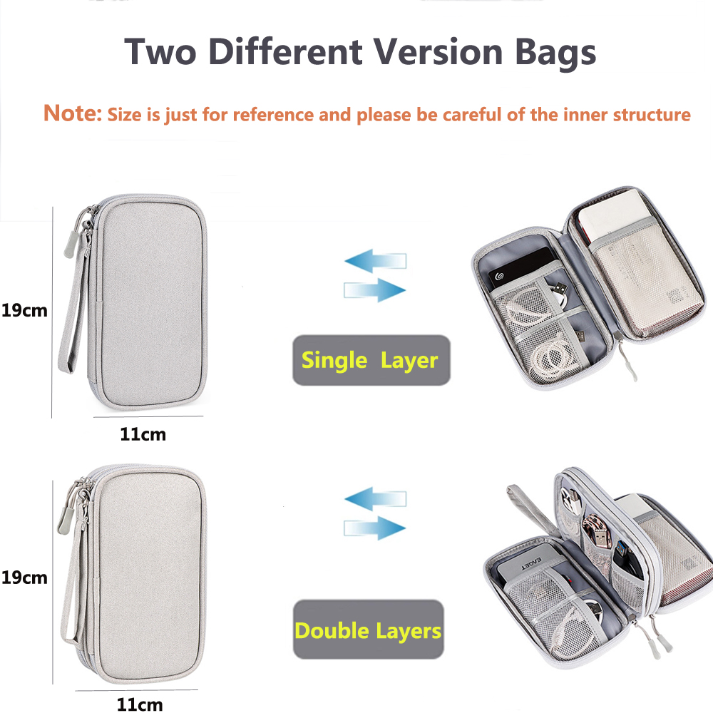 กระเป๋าเครื่องสำอางอเนกประสงค์ - Travel Cable Organizer บทวิจารณ์และราคา