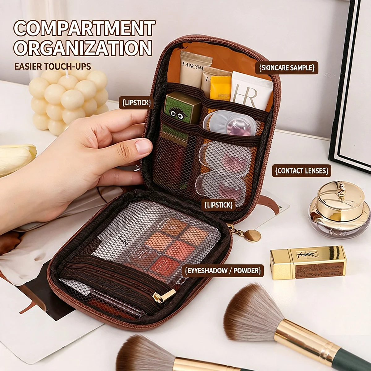 กระเป๋าเครื่องสำอางแบบโปร่งใสพ - Travel Cable Organizer บทวิจารณ์และราคา