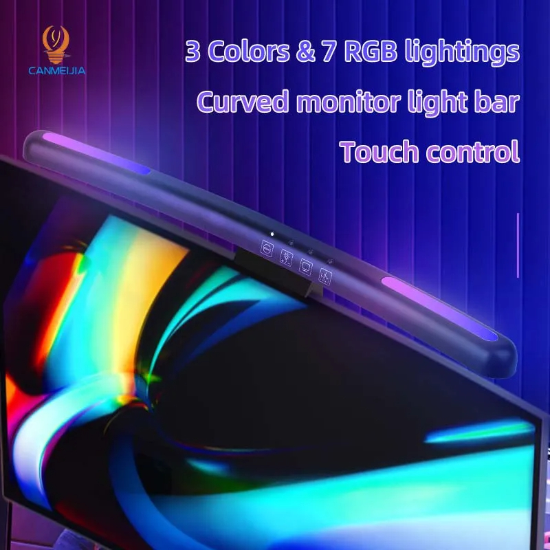 โคมไฟหน้าจอแอลอีดีโค้ง USB RGB - Monitor Light Bar บทวิจารณ์และราคา